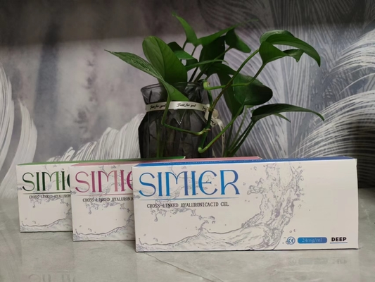1ml 2ml پرکننده اسید هیالورونیک متقاطع 24mg/Ml HA پرکننده های پوستی