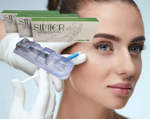 2 میلی لیتر پرکننده پوستی هیالورونیک اسید با پیوند متقاطع برای لب های چانه بینی